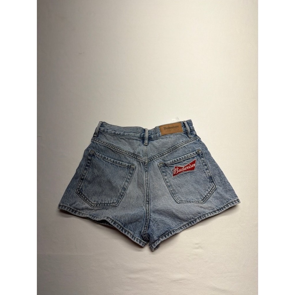 Budweiser PacSun Vintage Light Wash Denim Shorts Blue Size 26 Button Fly